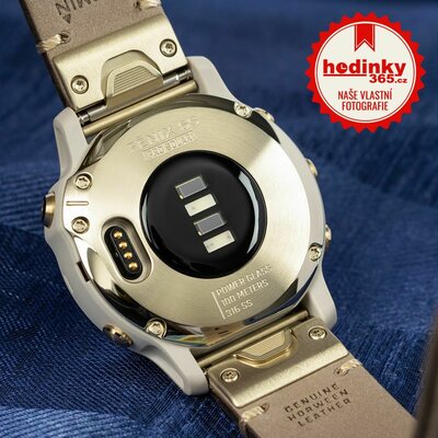 Garmin Fenix 6S PRO Solar, LightGold/Suede Band (MAP/Music) (+ náhradní řemínek)