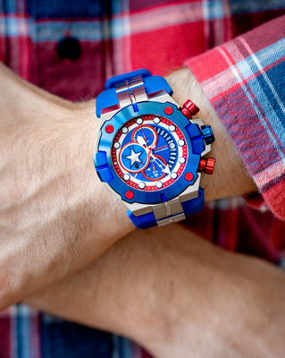 Invicta Marvel Quartz Chronograph 30313 Captain America Limited Edition 3000pcs
