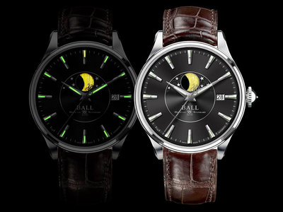 Ball Trainmaster Automatic Moon Phase NM3082D-LLFJ-BK