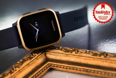 Garmin Venu Sq Music, Light Gold/Blue Band