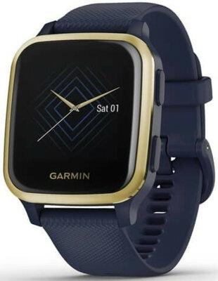 Garmin Venu Sq Music, Light Gold/Blue Band