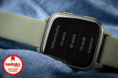 Garmin Venu Sq Music, Slate / Green Band