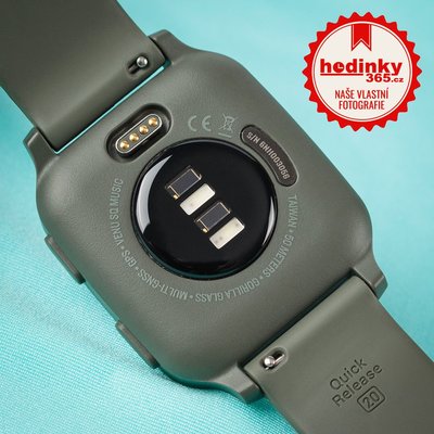 Garmin Venu Sq Music, Slate / Green Band