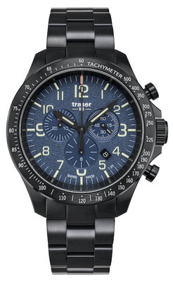 Traser P67 Officer Pro Quartz Chronograph Blue na PVD ocelovém náramku 109462