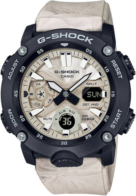 Casio G-Shock Original GA-2000WM-1AER Carbon Core Guard Utility Wavy Marble Series