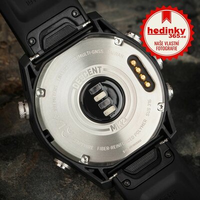 Garmin Descent Mk2 Sapphire, Silver / Black band