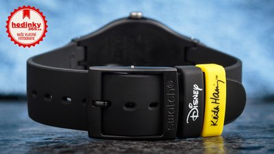 Swatch Mickey Blanc Sur Noir SUOZ337 Mickey Mouse x Keith Haring