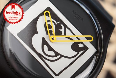Swatch Mickey Blanc Sur Noir SUOZ337 Mickey Mouse x Keith Haring