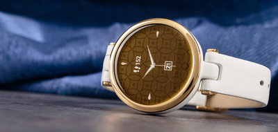 Garmin Lily Classic Light Gold / White, Leather Band
