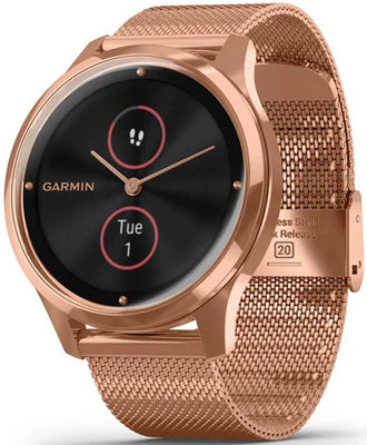 Garmin Vívomove 3 Luxe, 18K RoseGold/Milanese Band (Premium)