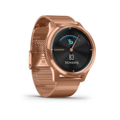 Garmin Vívomove 3 Luxe, 18K RoseGold/Milanese Band (Premium)