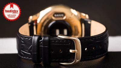 Garmin Vívomove 3 Luxe, 24K Gold / Black Leather Band (Premium)