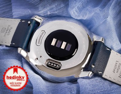 Garmin Vívomove 3 Luxe, Silver / Blue Leather Band (Premium)