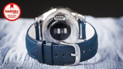 Garmin Vívomove 3 Luxe, Silver / Blue Leather Band (Premium)