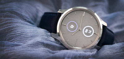 Garmin Vívomove 3 Luxe, Silver / Blue Leather Band (Premium)