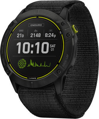 Garmin Enduro, Carbon Gray DLC Titanium/Black UltraFit Nylon Strap (rozbalené)