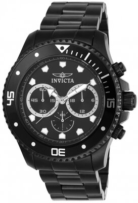 Invicta Pro Diver Men 45mm Stainless Steel Black Black dial VD54 Quartz 21792