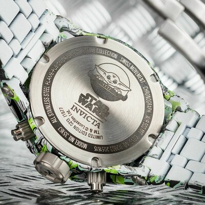 Invicta Star Wars Quartz 52mm Chronograph 35163 Mandalorian The Child (Baby Yoda) Limited Edition 1977pcs