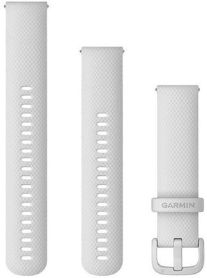 Silikonový řemínek Garmin 20mm (pro Venu, Venu Sq, Venu 2 plus aj.), bílý, Quick Release, + prodloužená část, 010-13021-01