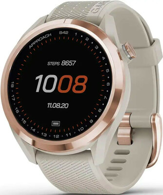 Garmin Approach S42 Rose Gold / Light Sand Silicone Band