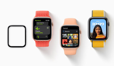 Ochranné 3D sklo Mosh Tempered Glass Protector 0.5mm pro Apple Watch Series 4/5/6/SE 40mm