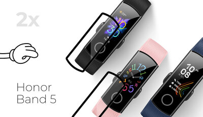 Ochranné 3D sklo Mosh Tempered Glass Protector 0.5mm pro Honor Band 5 (2ks)