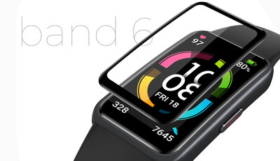 Ochranné 3D sklo Mosh Tempered Glass Protector 0.5mm pro Honor Band 6 (2ks)