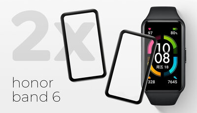 Ochranné 3D sklo Mosh Tempered Glass Protector 0.5mm pro Honor Band 6 (2ks)