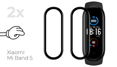 Ochranné 3D sklo Mosh Tempered Glass Protector 0.5mm pro Xiaomi Mi Band 5 (2ks)
