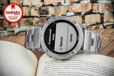 Garmin Fenix 6X PRO Solar, Titanium/Titanium Band (MAP/Music) (+ náhradní řemínek)