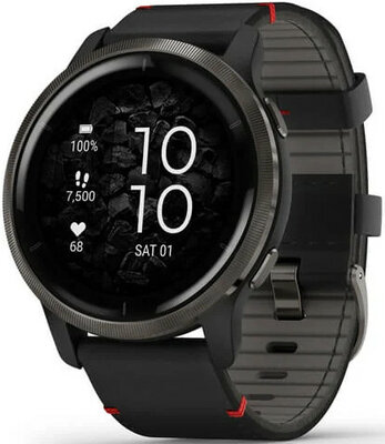 Garmin Venu 2 Slate / Black Leather Band (Premium) (+ náhradní řemínek)