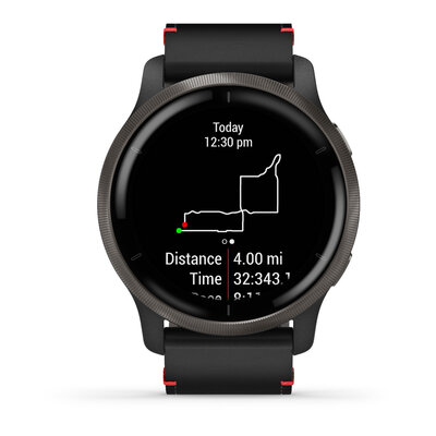 Garmin Venu 2 Slate / Black Leather Band (Premium) (+ náhradní řemínek)