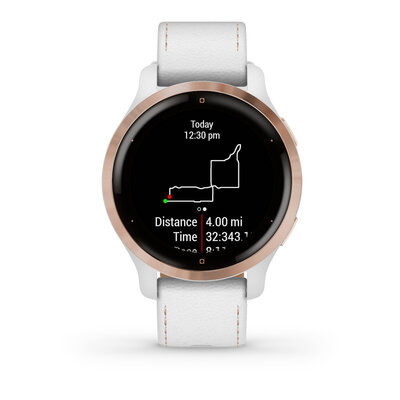 Garmin Venu 2S Rose Gold/White Leather Band (Premium) (+ náhradní řemínek)