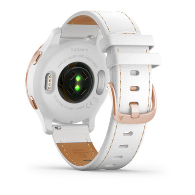 Garmin Venu 2S Rose Gold/White Leather Band (Premium) (+ náhradní řemínek)