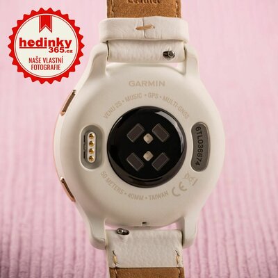 Garmin Venu 2S Rose Gold/White Leather Band (Premium) (+ náhradní řemínek)