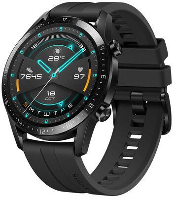 Huawei Watch GT 2 Black Fluoroelastomer Strap Latona-B19S (II. Jakost)