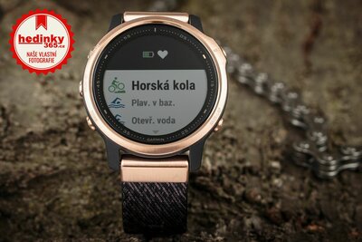 Garmin Fenix 6S PRO Sapphire, RoseGold/Black Nylon Band (MAP/Music) (+ náhradní řemínek)