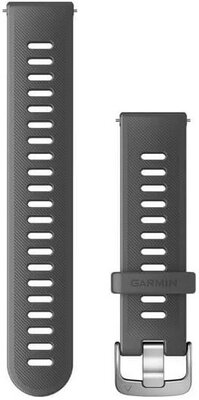 Silikonový řemínek Garmin 20mm (pro Venu, Venu Sq, Venu 2 plus aj.), šedý V1, Quick Release, 010-11251-9S