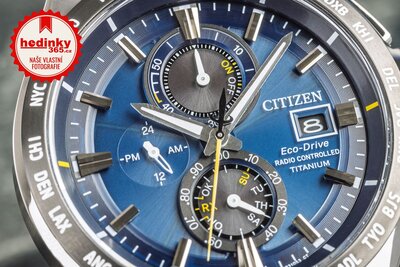 Citizen Sports Eco-Drive Super Titanium Radio Controlled Chronograph AT8234-85L