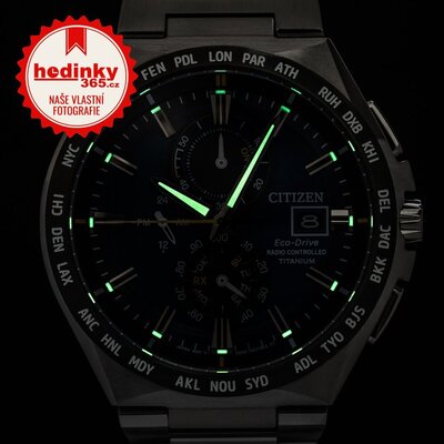 Citizen Sports Eco-Drive Super Titanium Radio Controlled Chronograph AT8234-85L