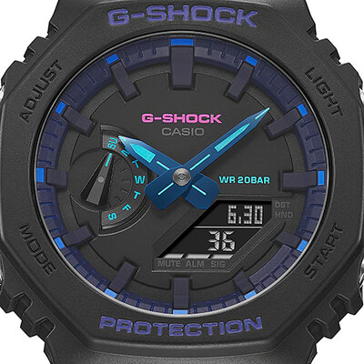 Casio G-Shock Original GA-2100VB-1AER Carbon Core Guard Virtual Blue Series