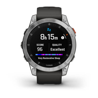 Garmin Epix 2 Glass, Silver / Gray Silicone Band