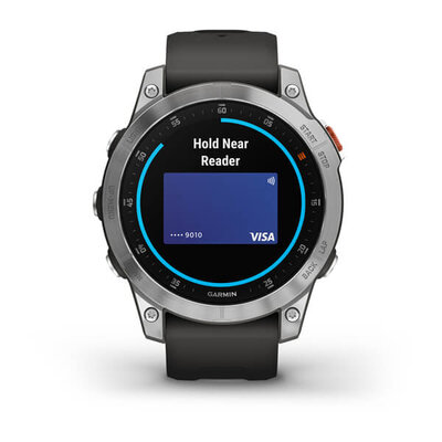 Garmin Epix 2 Glass, Silver / Gray Silicone Band