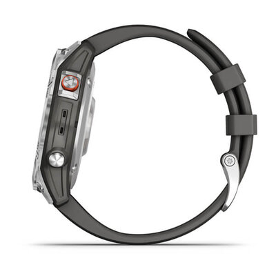 Garmin Epix 2 Glass, Silver / Gray Silicone Band