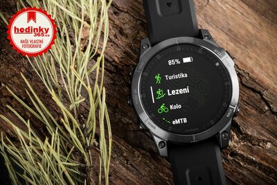 Garmin Epix 2 Sapphire, Titan Black / Brown Leather Band (Premium) (+ náhradní řemínek)