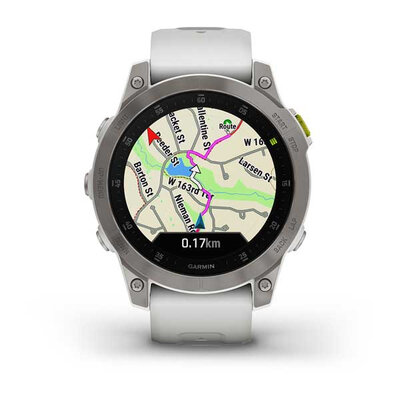 Garmin Epix 2 Sapphire, Titan / White Silicone Band