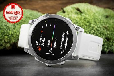 Garmin Epix 2 Sapphire, Titan / White Silicone Band