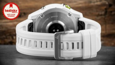 Garmin Epix 2 Sapphire, Titan / White Silicone Band