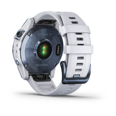 Garmin Fenix 7 Sapphire Solar Blue DLC Titanium / White Band