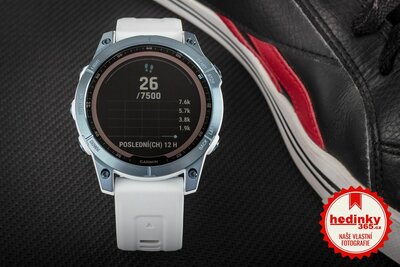 Garmin Fenix 7 Sapphire Solar Blue DLC Titanium / White Band